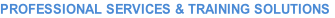 PROFESSIONAL SERVICES & TRAINING SOLUTIONS
